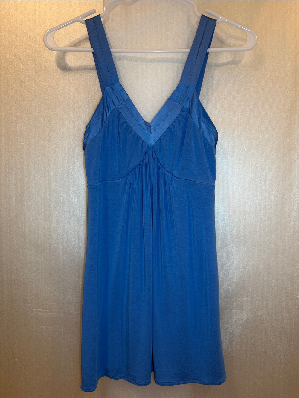 90s Y2K Royal Blue Sleeveless V-Neck Tank Top XS